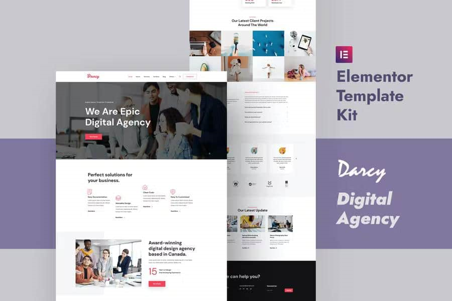 DARCY – CREATIVE AGENCY ELEMENTOR TEMPLATE KIT